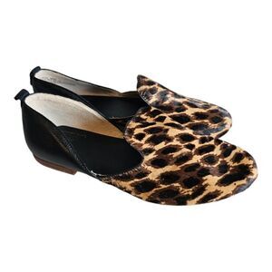 𝅺LATIGO Albany Animal Print Calf Hair Flats - Size‎ 7 1/2